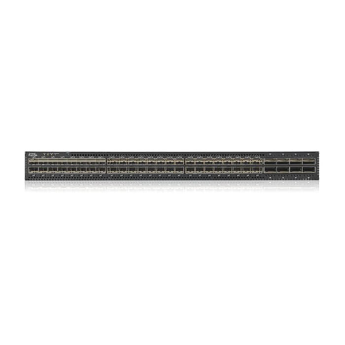ZyXEL CX4800-56F, EU, 48-port 10/25G L3 Aggregation Fiber Switch with 8 100G Uplink (with 2 AC power supply)