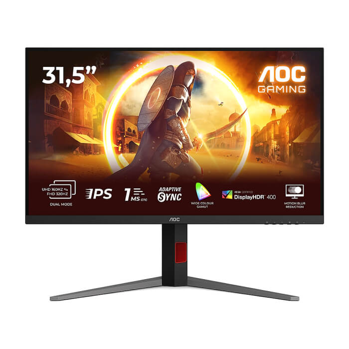 AOC Q32V4, 31.5" IPS WLED, 2560x1440@75Hz, 4ms GTG, 250cd/m2, 1000:1, 20M:1 DCR, Adaptive Sync, FlickerFree, Low Blue Light, 2Wx2, Tilt, HDMI, DP ID 96072 на супер цена