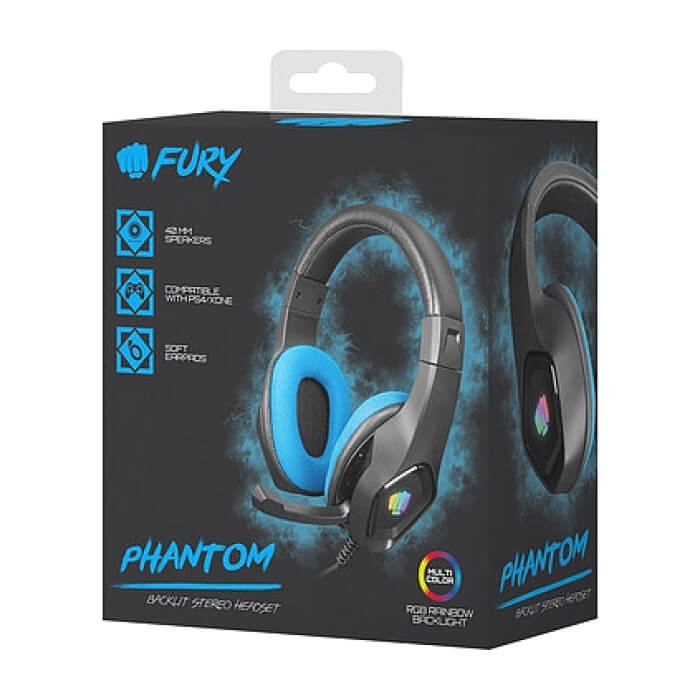 Fury Gaming Headset Phantom Black-Blue ID 74645 (тъмнейл - 5)