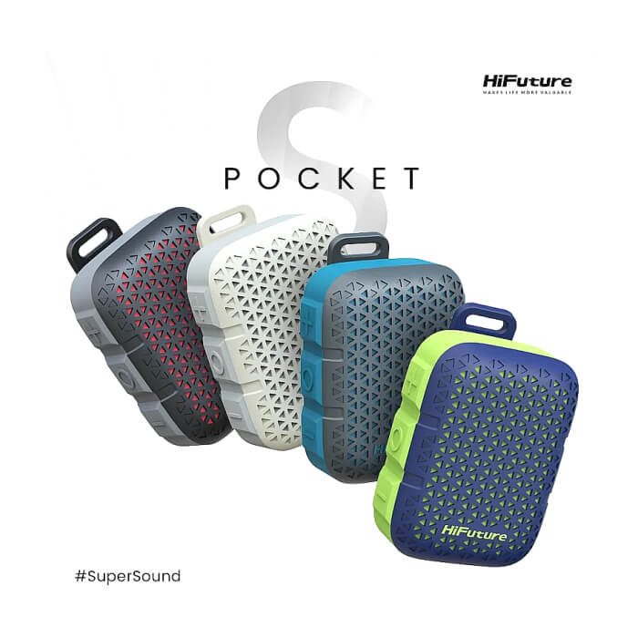 HiFuture Pocket S Beige, Bluetooth 5.4, IPX7 Waterproof, 5W Output, Pair to Play (TWS Mode), Up to 8 Hours Playtime, Support Clip for Wear, Support Magnetic ID 94781 (тъмнейл - 3)