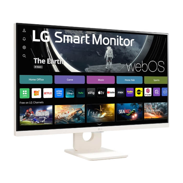 LG 27U511SA-W, 27" IPS Smart webOS23, 100Hz, 5ms, 1300:1, 250cd/m, FHD 1920x1080, ThinQ, sRGB 99%, HDR 10, HDMI, USB, Bluetooth, AirPlay 2, Speacers 5W x 2, Tilt, White ID 90591 (тъмнейл - 4)
