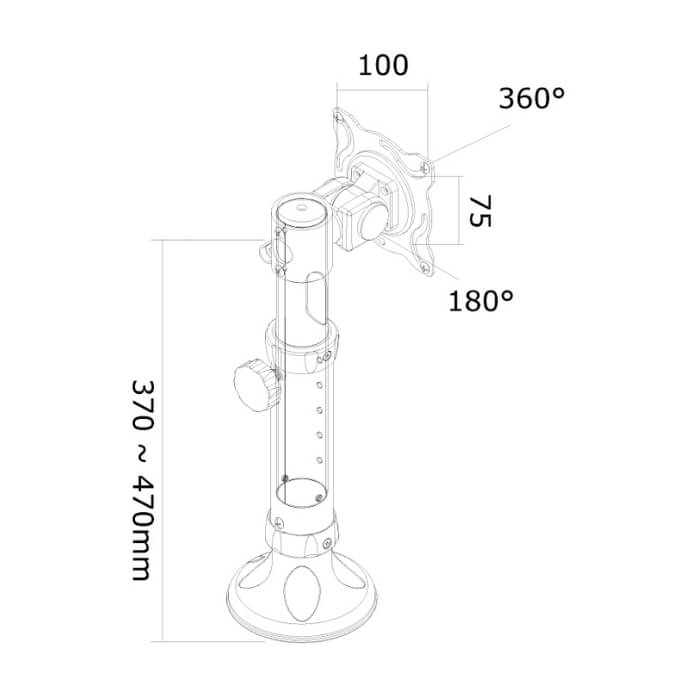 Neomounts by NewStar Flat Screen Desk Mount (grommet) ID 66843 (тъмнейл - 3)
