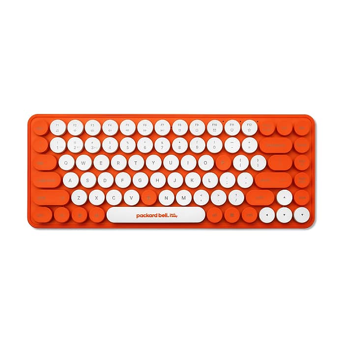 PackardBell The Dot Combo, PBA 600, BT Keyboard and mouse, Ergonomic Slim Design, Quiet Keys, US layout, Orange на супер цена