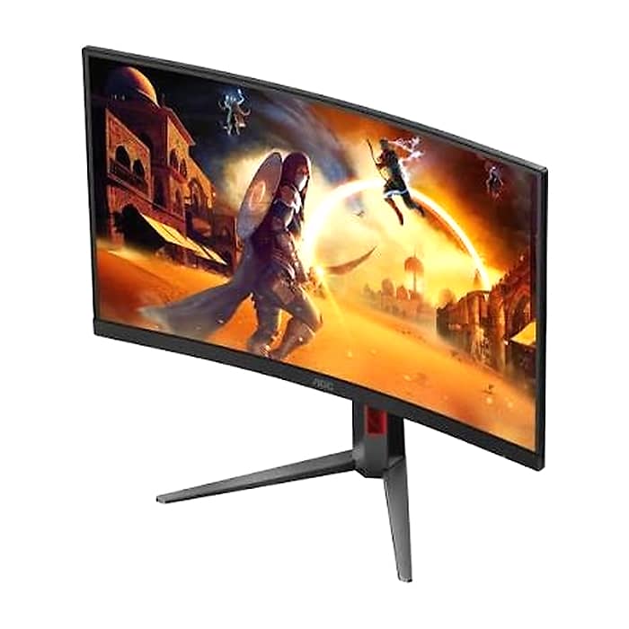AOC CQ27G4Z2, 27" Curved 1500R, Fast VA, WLED, 2560x1440@260Hz (OC, Native 240Hz), 1ms GtG, 0.5ms MPRT, 400cd m/2, 3000:1, 80M:1 DCR, Adaptive Sync, FlickerFree, Anti-Blue Light, Tilt, Height Adjust, Swivel, 2xHDMI, DP (тъмнейл - 3)