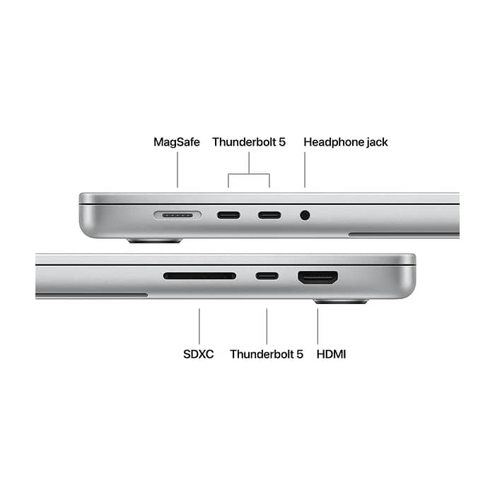 Apple 16-inch MacBook Pro: Apple M5 Pro chip with 18-core CPU and 20-core GPU, 24GB, 1TB SSD - Silver (тъмнейл - 4)