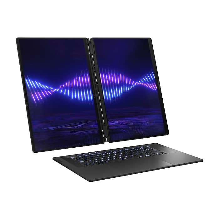 Asus ROG Zephyrus Duo 16, GX651AX-SR086X, Intel Ultra 9 16.0 OLED WQXGA+(WQ+) 2880X1800 16:10 Bend+500nits(HDR 1100nits) Glare DCI-P3:100%,120 HzLPDDR5X 64GB (onbd) ,2TB G4,RTX5090 24 GB G5,Wi-Fi 7 ,Backlit Kbd 1-Zone RGB, Windows 11 Pro,Stell (тъмнейл - 3)