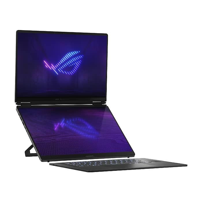 Asus ROG Zephyrus Duo 16, GX651AX-SR086X, Intel Ultra 9 16.0 OLED WQXGA+(WQ+) 2880X1800 16:10 Bend+500nits(HDR 1100nits) Glare DCI-P3:100%,120 HzLPDDR5X 64GB (onbd) ,2TB G4,RTX5090 24 GB G5,Wi-Fi 7 ,Backlit Kbd 1-Zone RGB, Windows 11 Pro,Stell (тъмнейл - 5)
