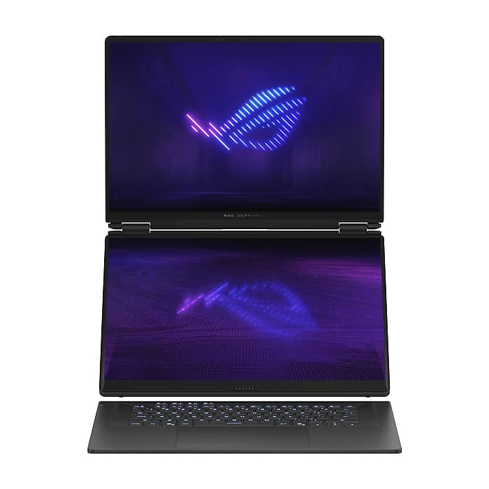 Asus ROG Zephyrus Duo 16, GX651AX-SR086X, Intel Ultra 9 16.0 OLED WQXGA+(WQ+) 2880X1800 16:10 Bend+500nits(HDR 1100nits) Glare DCI-P3:100%,120 HzLPDDR5X 64GB (onbd) ,2TB G4,RTX5090 24 GB G5,Wi-Fi 7 ,Backlit Kbd 1-Zone RGB, Windows 11 Pro,Stell