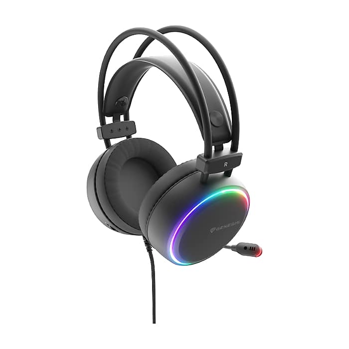 Genesis Headset Neon 614 With Microphone RGB Illumination Black USB (тъмнейл - 4)