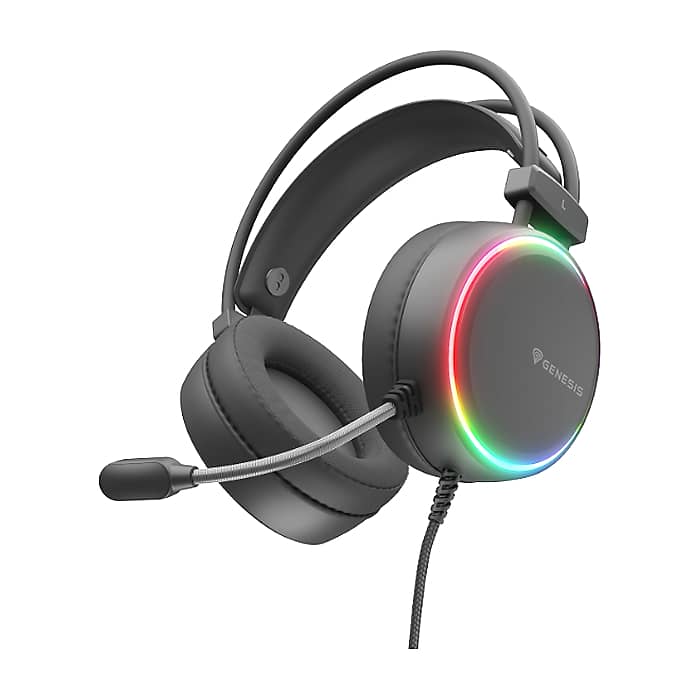 Genesis Headset Neon 614 With Microphone RGB Illumination Black USB (тъмнейл - 5)