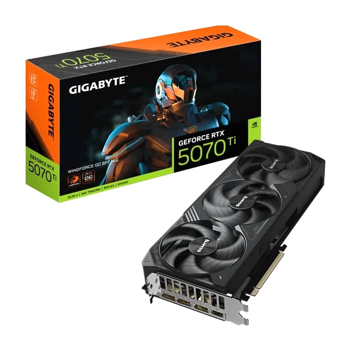Gigabyte GeForce RTX 5070 Ti 16GB GDDR7 Windforce OC (тъмнейл - 2)