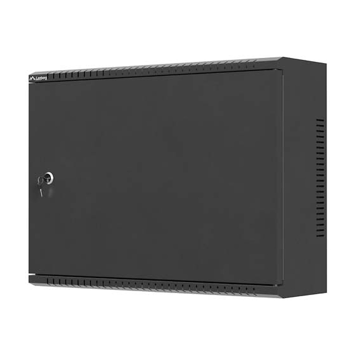 Lanberg TPR 10" & 19" Installation Enclosure with Mesh Plate 560 x 420 x 180 Black (Assembled) (тъмнейл - 3)