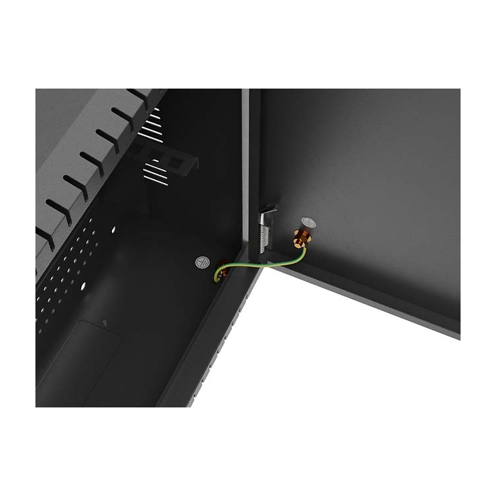 Lanberg TPR 10" & 19" Installation Enclosure with Mesh Plate 560 x 420 x 180 Black (Assembled) (тъмнейл - 5)