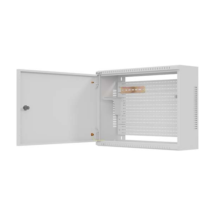 Lanberg TPR 10" & 19" Installation Enclosure with Mesh Plate 560 x 420 x 180 Grey (Assembled) (тъмнейл - 4)