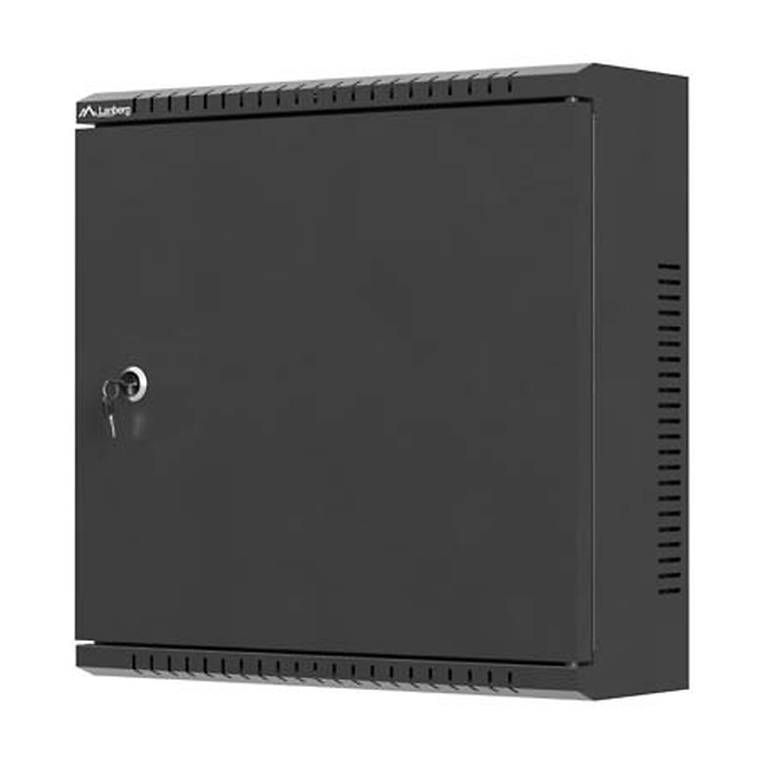 Lanberg TPR 10" Installation Enclosure with Mesh Plate 400 x 400 x 140 Black (Assembled) (тъмнейл - 3)