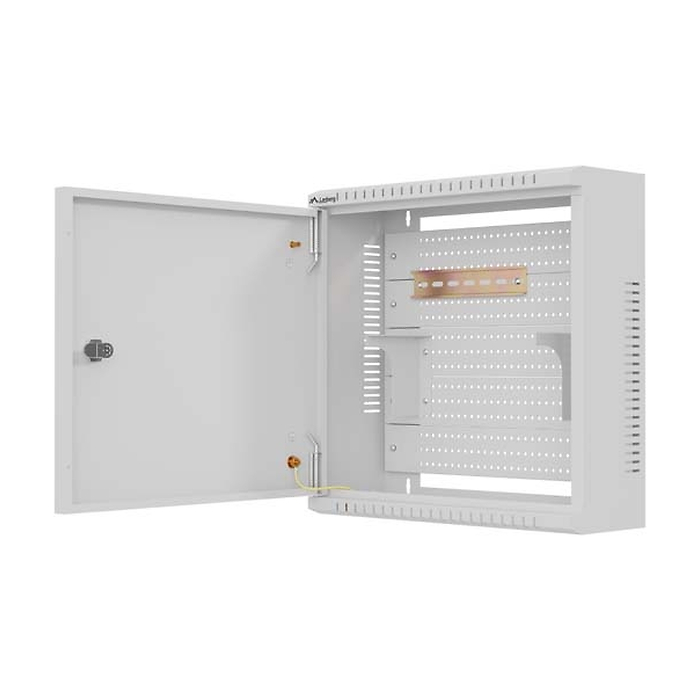 Lanberg TPR 10" Installation Enclosure with Mesh Plate 400 x 400 x 140 Grey (Assembled) (тъмнейл - 4)
