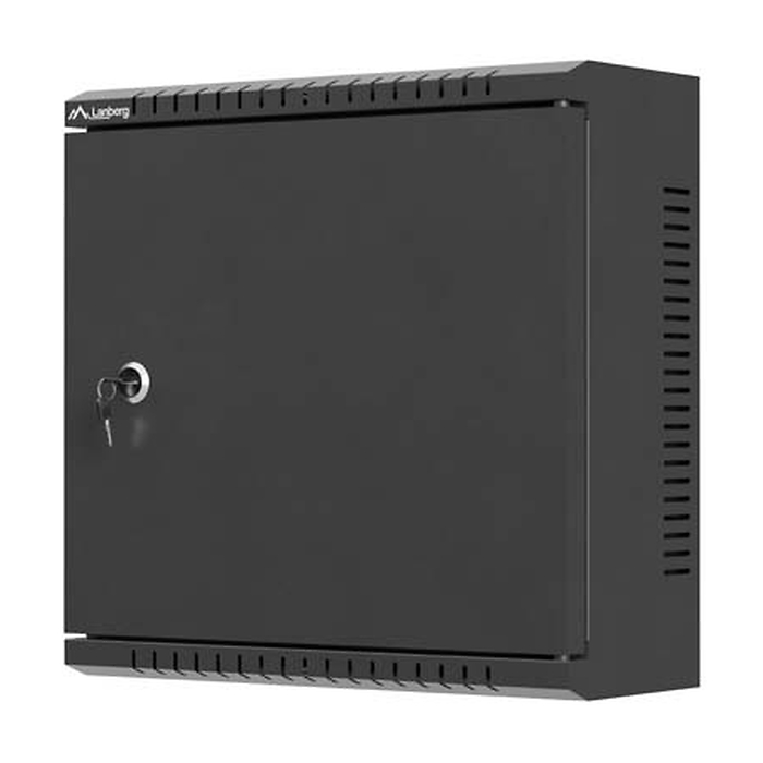 Lanberg TPR 10" Installation Enclosure with Mesh Plate 340 x 340 x 140 Black (Assembled) (тъмнейл - 3)