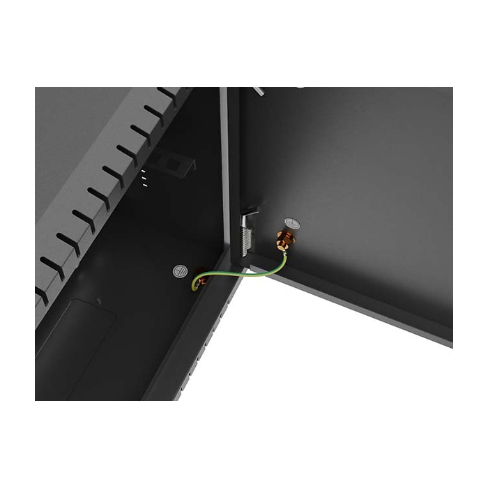 Lanberg TPR 10" Installation Enclosure with Mesh Plate 340 x 340 x 140 Black (Assembled) (тъмнейл - 5)