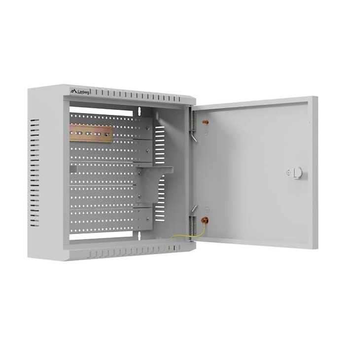 Lanberg TPR 10" Installation Enclosure with Mesh Plate 340 x 340 x 140 Grey (Assembled) (тъмнейл - 4)