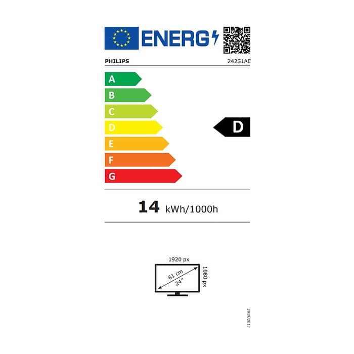 Philips 242S1AE, 23.8" IPS WLED, 1920x1080@100Hz, 4ms GtG, 300cd m/2, 1000:1, 50m:1 DCR, Adaptive Sync, FlickerFree, Low Blue Mode, 2Wx2, Tilt, Height Adjust, Pivot, Swivel, D-SUB, DVI, HDMI, DP (тъмнейл - 5)