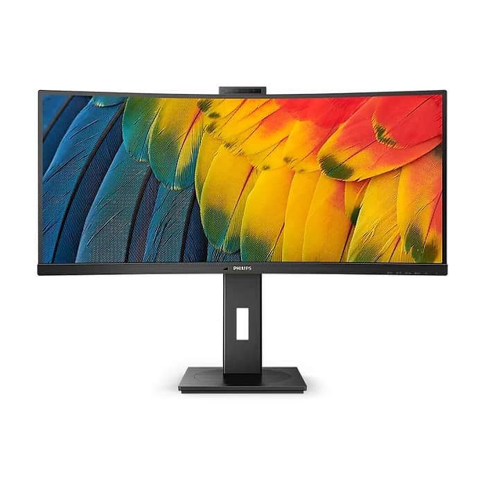 Philips 34B1U5600CH, 34" Curved 1500R, VA, WLED, 3440x1440@120Hz, 4ms GtG, 350cd m/2, 3000:1, 50m:1 DCR, Adaptive Sync, FlickerFree, Low Blue Mode, 5Wx2, Webcam 5MP, Tilt, Height Adjust, Swivel, HDMI, DP, USB hub, KVM, RJ45 на супер цена от GT Computers Philips 34B1U5600CH, 34" Curved 1500R, VA, WLED, 3440x1440@120Hz, 4ms GtG, 350cd m/2, 3000:1, 50m:1 DCR, Adaptive Sync, FlickerFree, Low Blue Mode, 5Wx2, Webcam 5MP, Tilt, Height Adjust, Swivel, HDMI, DP, USB hub, KVM, RJ45 на супер цена