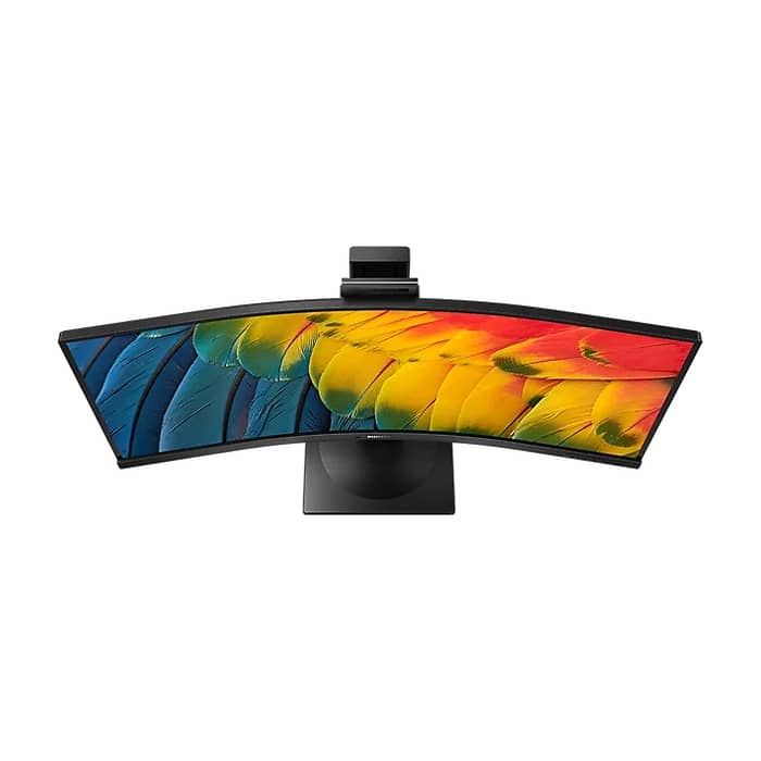 Philips 34B1U5600CH, 34" Curved 1500R, VA, WLED, 3440x1440@120Hz, 4ms GtG, 350cd m/2, 3000:1, 50m:1 DCR, Adaptive Sync, FlickerFree, Low Blue Mode, 5Wx2, Webcam 5MP, Tilt, Height Adjust, Swivel, HDMI, DP, USB hub, KVM, RJ45 (тъмнейл - 3)