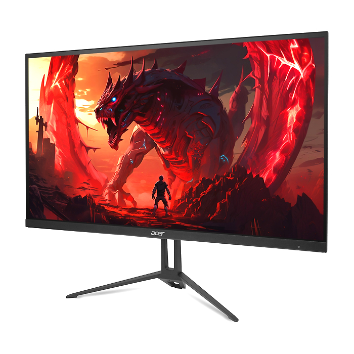 Acer Nitro KG273UW2bmiippx, 27'' IPS, QHD (2560x1440), ZeroFrame, FreeSync Premium, 240Hz (DP)/144Hz (HDMI), 0.5ms/1ms, 100M:1, 250 nits, HDR10, 99% sRGB, 2x HDMI 2.0, 2xDP 1.4, Audio Out, Speakers, Tilt, VESA, Black (тъмнейл - 2)