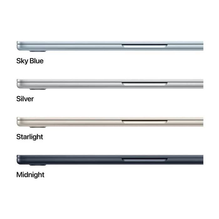Apple MacBook Air 13.6: Apple M5 chip with 10-core CPU and 8-core GPU, 16GB, 512GB SSD - Sky Blue (тъмнейл - 3)