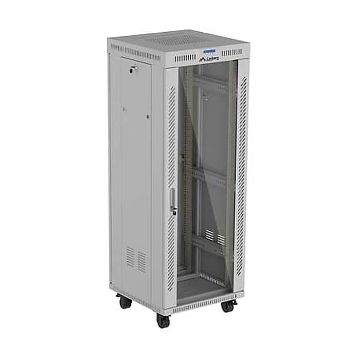 Lanberg Rack Cabinet 19" Free-Standing 32U/600X600 (FlAT Pack) With Glass Door LCD Grey V2 (тъмнейл - 2)