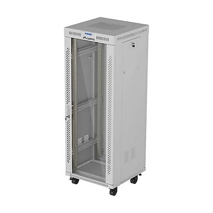 Lanberg Rack Cabinet 19" Free-Standing 32U/600X600 (FlAT Pack) With Glass Door LCD Grey V2 (тъмнейл - 3)