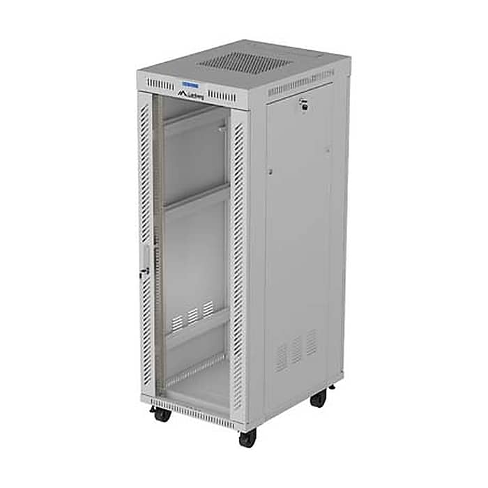 Lanberg Rack Cabinet 19" Free-Standing 32U/600X800 (FlAT Pack) With Glass Door LCD Grey V2 (тъмнейл - 3)