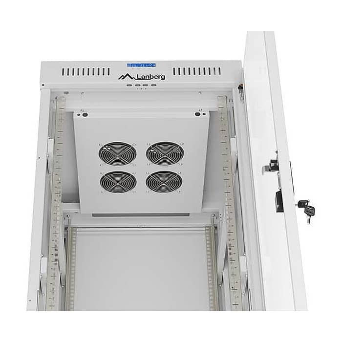 Lanberg Rack Cabinet 19" Free-Standing 32U/600X800 (FlAT Pack) With Glass Door LCD Grey V2 (тъмнейл - 5)