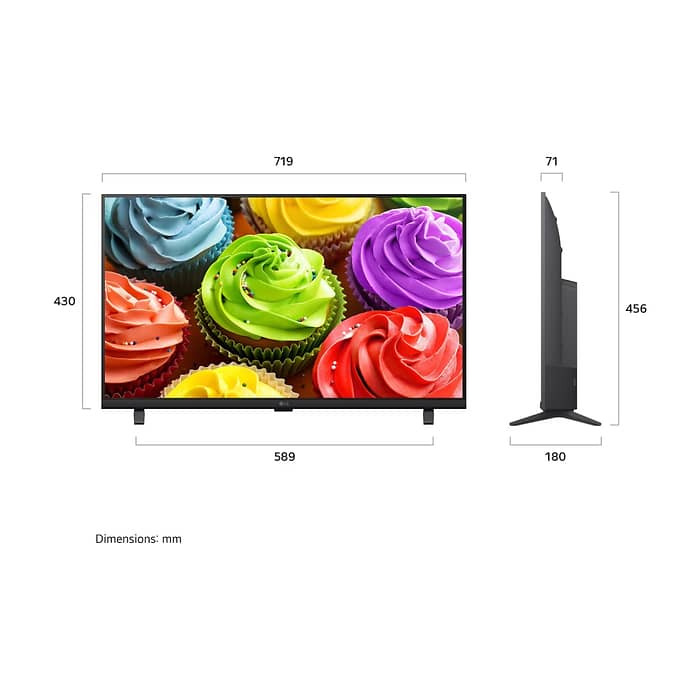 LG 32LB650B3LA, 32" LED HD TV, 1366x768, DVB-T2/C/S2, webOS 26 Smart, ?5 AI Processor Gen9, Resolution Upscaler, Google Cast, AI, AI Sound Pro, WiFi 5, HDR10 / HLG, eARC (HDMI 2), Airplay2, CI, LAN, USB, Bluetooth 5.3, Two Pole Stand, Black (тъмнейл - 2)