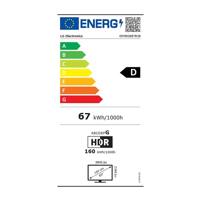 LG 65MRGB87B3B, 65" Mini RGB evo AI Smart TV, 4K Ultra HD 3840x2160, DVB-T2/C/S2, Alpha 8 4K Gen3, 120Hz Native (VRR 144Hz), HDR10 / HLG, webOS 26 ThinQ, Dolby Vision, Dolby Atmos, 4K Upscaling, WiFi 5, Bluetooth 5.3, AirPlay, WiFi 5, CI, HDMI, SPDI (тъмнейл - 4)