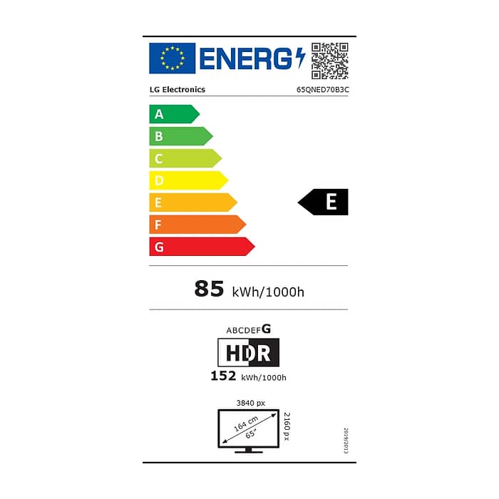 LG 65QNED70B3C, 65" 4K QNED MiniLED Smart TV, 3840x2160, DVB-T2/C/S2, Alpha7 AI Processor, HDR10 / HLG, webOS 26 ThinQ, VRR/ALLM/HGiG, 4K Super Upscaling, WiFi 5, Bluetooth 5.3, AirPlay 2, LAN, CI, HDMI, AI Sound Pro, Google Cast, 2 pole Stand (тъмнейл - 2)