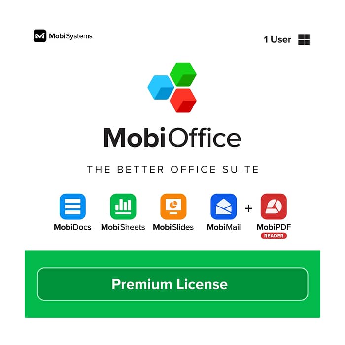 MobiOffice Premium + MobiDrive 50 GB, 1 user, 1 year