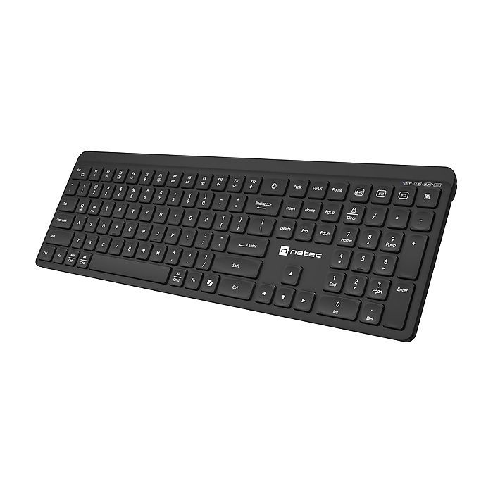 Natec Wireless Keyboard Tang US, BT+2.4GHz, Silent, Slim, Black (тъмнейл - 3)