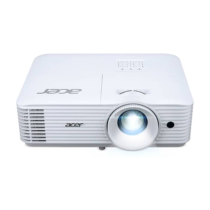 Acer Projector P1358i, DLP, WXGA (1280x800), 5000 ANSI Lumens, 20 000:1, 1.3x, HDMI 2x1.4, VGA, DC Out (5V/1A, USB-A), RCA, Audio in/out (3.5mm), Wireless dongle included, Speaker 10W, Bluelight Shield, Bag, 2.8kg, 3Y, White (тъмнейл - 3)