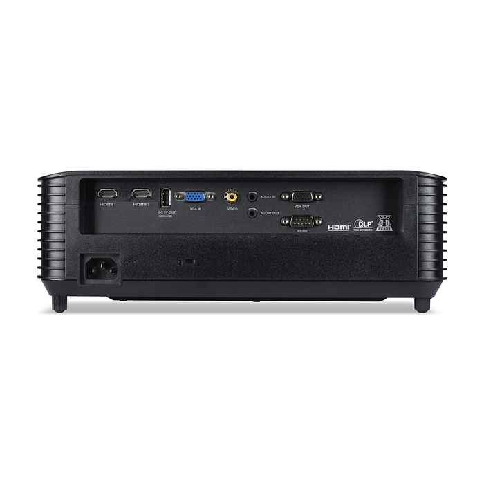 Acer Projector X1328, DLP, WXGA (1280 x800), 5000 ANSI Lumens, 20 000:1, 1.1x, 3D ready, HDMI 1.4x2, VGA in/out, DC Out (5V/1.5A, USB-A), RCA, RS232, Audio in/out, Auto keystone, Speaker 3W, 2.7kg, 2Y, Black (тъмнейл - 4)