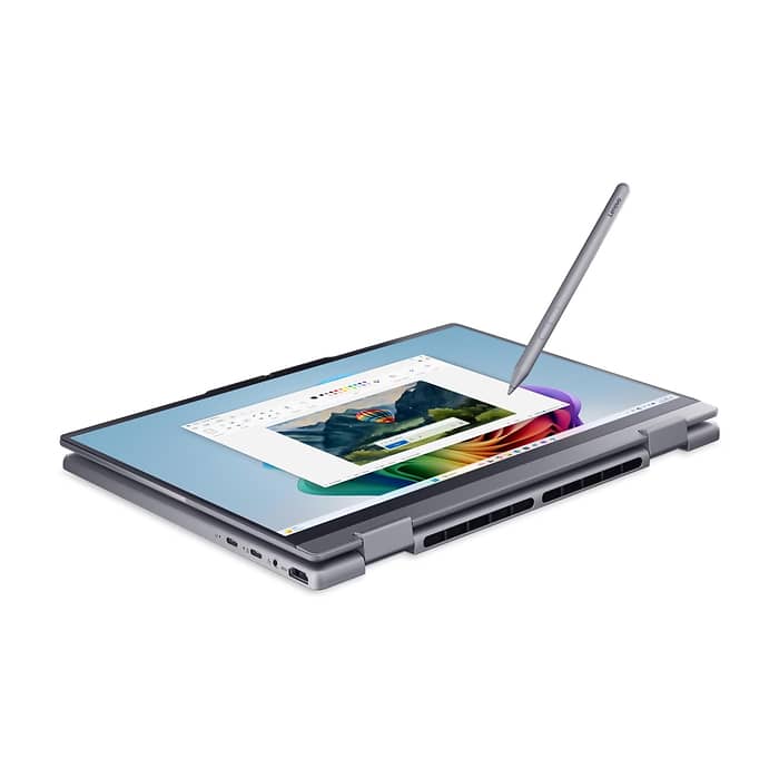 Lenovo ThinkBook 14 2-in-1 G6 Intel Core Ultra 5 325 (up to 4.5GHz, 12MB), 16GB DDR5-5600, 512GB SSD, 14" WUXGA (1920x1200) IPS, Glossy, Touch, Intel Graphics, FHD 1080p&IR Cam, Pen, WLAN, BT, Backlit KB, No FPR, 3 cell, DOS, 3Y Onsite (тъмнейл - 3)