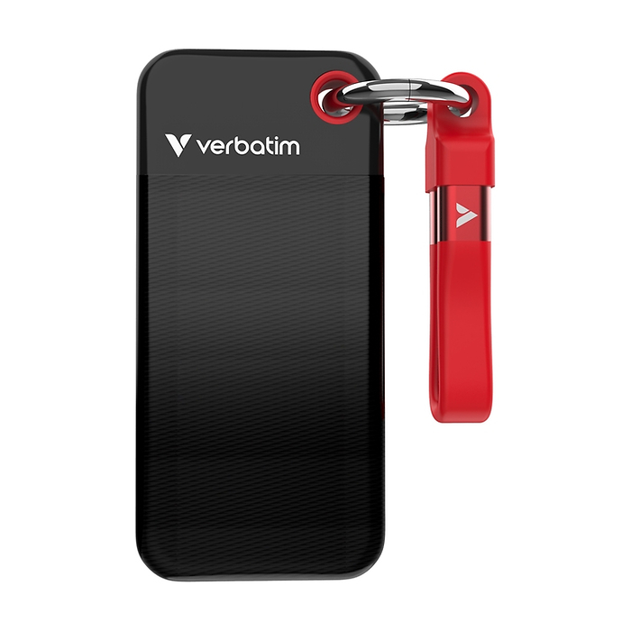 Verbatim Pocket SSD USB 3.2 Gen 2 2TB Black/Red