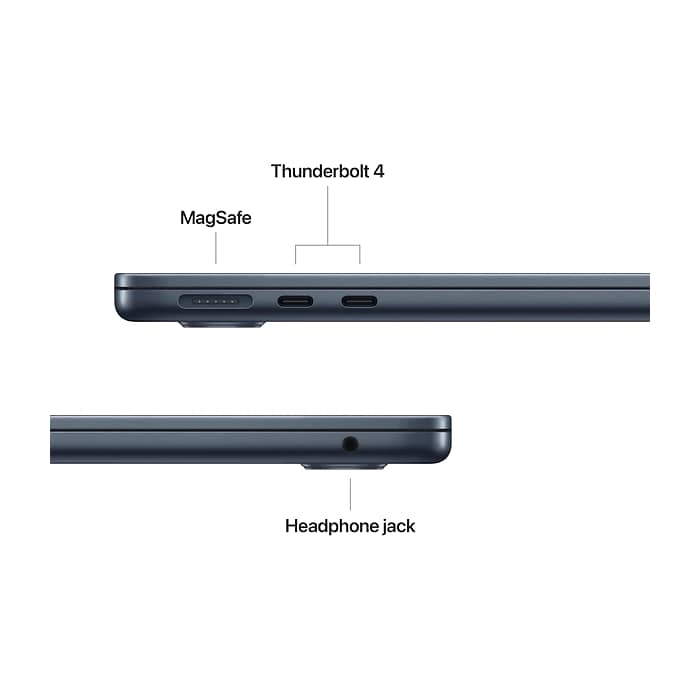 Apple MacBook Air 13.6: with Liquid Retina Apple M5 chip (10-core CPU) and 10-core GPU, 24GB, 1TB SSD, macOS, Midnight, INT keyboard, 2026 (тъмнейл - 4)