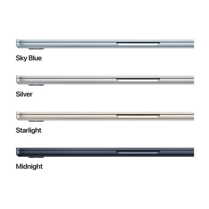 Apple MacBook Air 13.6 with Liquid Retina Apple M5 chip with 10-core CPU and 10-core GPU, 24GB, 1TB SSD, macOS, Sky Blue, INT keyboard, 2026 (тъмнейл - 3)