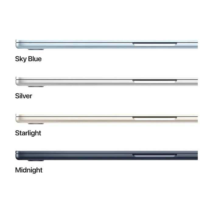 Apple MacBook Air 15.3: Apple M5 chip with 10-core CPU and 10-core GPU, 24GB, 1TB SSD - Midnight (тъмнейл - 3)