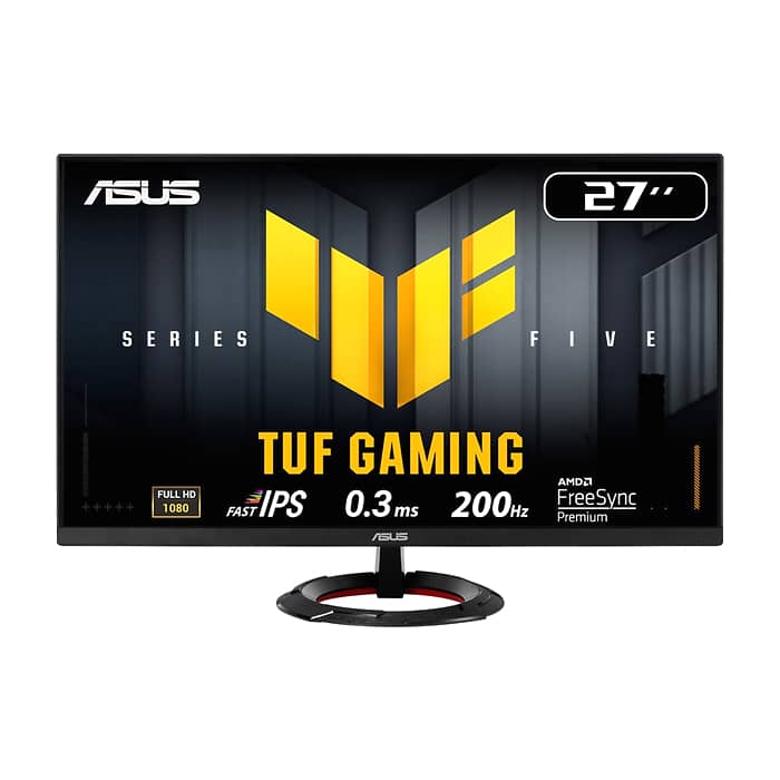 Asus TUF Gaming VG279Q5R Gaming Monitor ,27-inch, Full HD(1920x1080), 200Hz, Fast IPS, ELMB, 0.3ms GTG (min.), Stereo speaker, DisplayWidget Center, AI Visual, Black