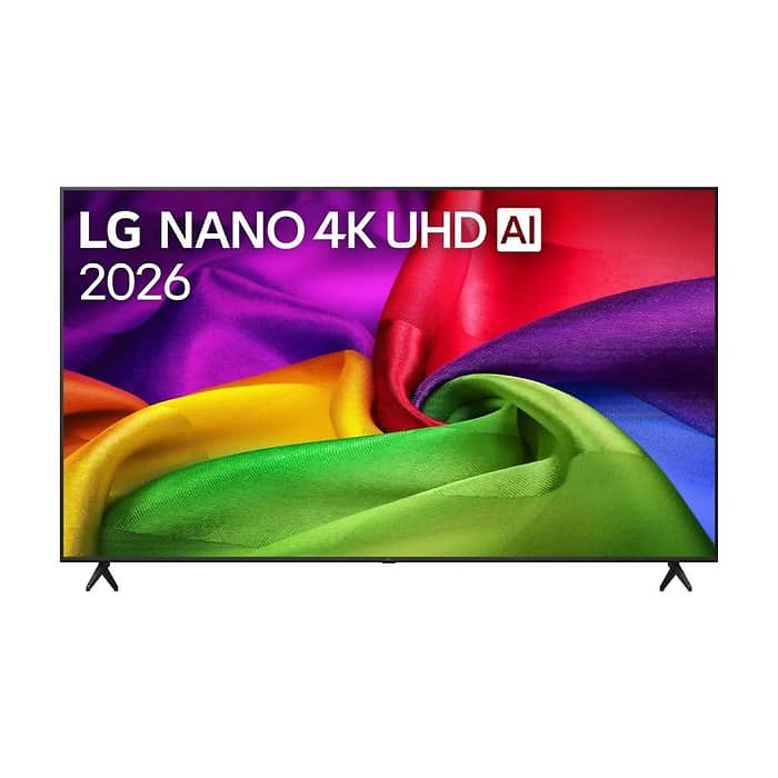 LG 75NU800B3LA, 75" NANO 4K UHD, 3840x2160, DVB-T2/C/S2, AI Alpha 7, HDR 10, webOS 26, ThinQ AI, VRR, ALLM, HGiG, WiFi, Clear Voice, 4K Super Upscaling, Bluetooth 5.3, Hdmi e-ARC , CI, LAN, AirPlay2, AI Sound Pro, Google Cast, 2 Pole stand, Black