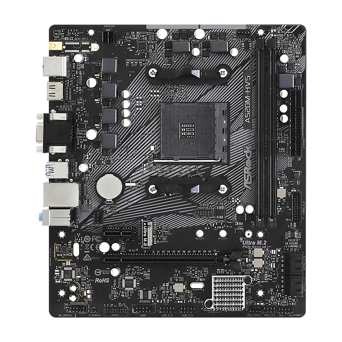 Дънна платка ASRock A520M-HVS, Socket AM4, mATX, DDR4