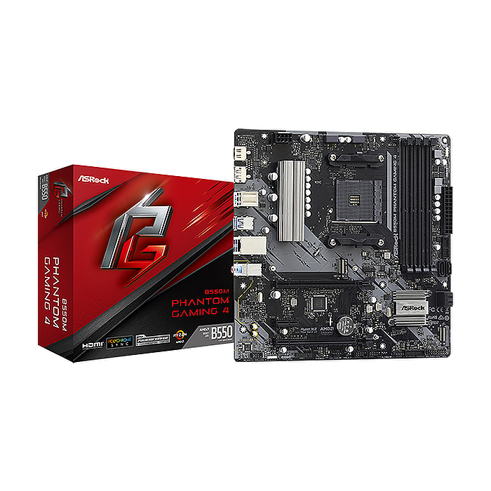 Дънна платка ASRock B550M Phantom Gaming 4, AM4, DDR4