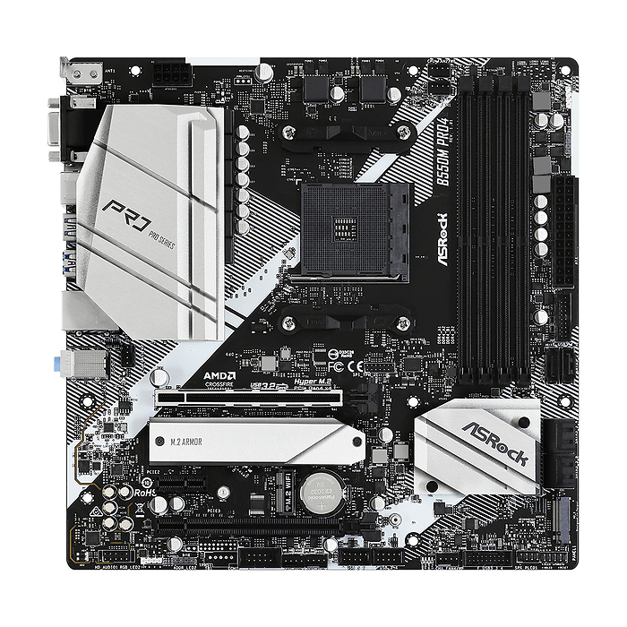 Дънна платка ASRock B550M Pro4, AM4, DDR4