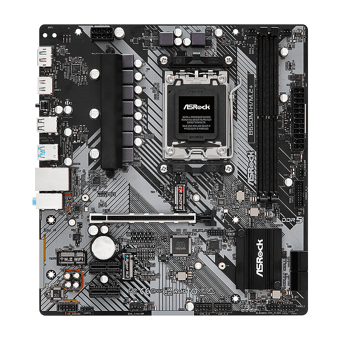 Дънна платка ASROCK B650M-H/M.2+, Socket AM5, 2xDDR5